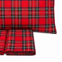 Completo Lenzuola Kilt rosso piazza e mezzo