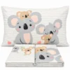 Completo Lenzuola Koala family beige Piazza e mezzo