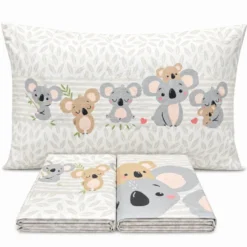 Completo Lenzuola Koala family beige Piazza e mezzo