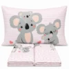Completo Lenzuola Koala family rosa Singolo