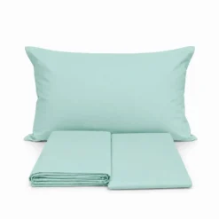 Completo Lenzuola lettino Verde acqua