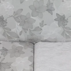 Completo Lenzuola Lilly Foglie Grigio Francese