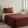 Completo Lenzuola Listra Bordeaux Singolo