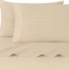 Completo Lenzuola Luxea effetto raso no stiro Beige Singolo