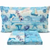 Completo Lenzuola Mare Azzurro Piazza e mezzo