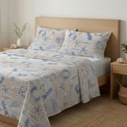 Completo Lenzuola Mare Beige Francese