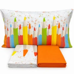 Completo Lenzuola Matite multicolor Singolo