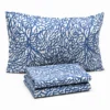 Completo Lenzuola Mersin coralli blu matrimoniale