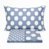 Completo Lenzuola Moon pois azzurro singolo