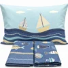 Completo Lenzuola Oceano Blu Matrimoniale