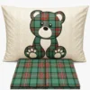 Completo Lenzuola Orsetto Kilt Verde Singolo