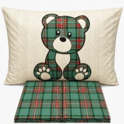Completo Lenzuola Orsetto Kilt Verde Singolo