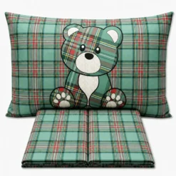 Completo Lenzuola Orsetto Kilt Verde Singolo