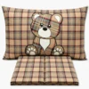 Completo Lenzuola Orsetto Kilt Tortora Piazza e mezzo