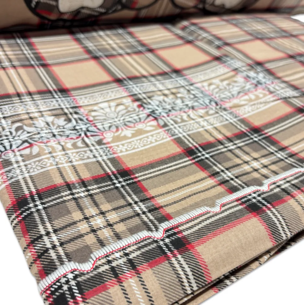 Completo Lenzuola Orsetto Kilt Tortora Piazza e mezzo