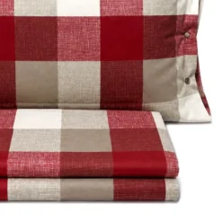 Completo Lenzuola Quadrettone bordeaux Singolo