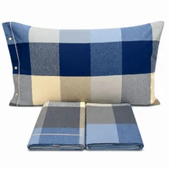 Completo Lenzuola Scotland Azzurro Francese