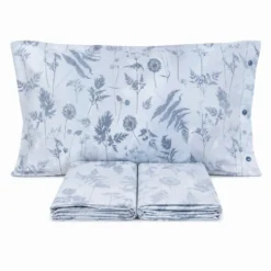 Completo Lenzuola Soffione Azzurro Matrimoniale