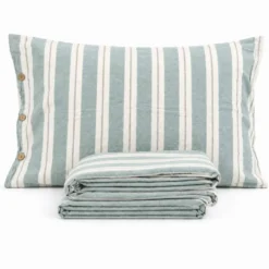 Completo Lenzuola Stone Washed Matilde Verde Matrimoniale DIS. 10