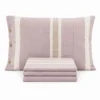 Completo Lenzuola Stone Washed Matilde Rosa Tea Matrimoniale DIS. 80