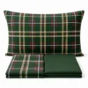 Completo Lenzuola Tartan Verde Singolo