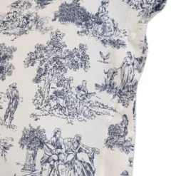 Completo Lenzuola Toile de jouy blu Matrimoniale