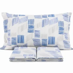 Completo Lenzuola Tribe jack Azzurro Matrimoniale