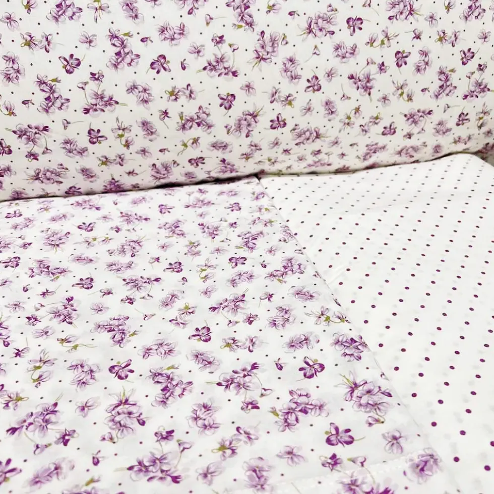 Completo Lenzuola Violette Lilla piazza e mezzo