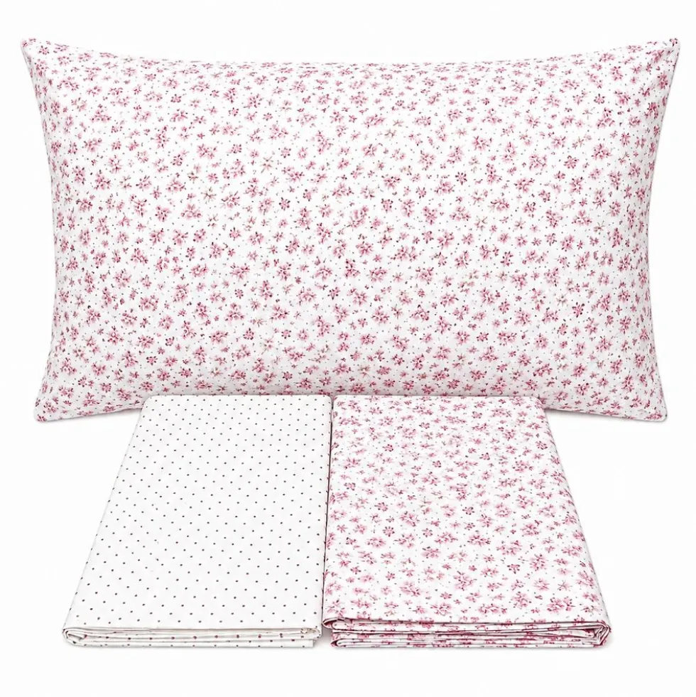 Completo Lenzuola Violette Rosa matrimoniale