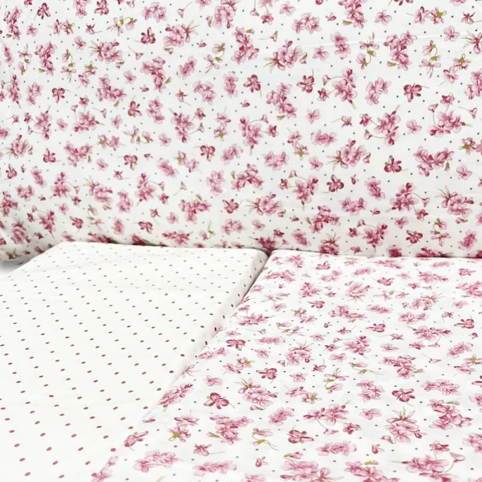 Completo Lenzuola Violette Rosa matrimoniale