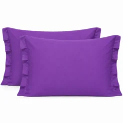 Completo Lenzuola Volant Joli Prugna Singolo