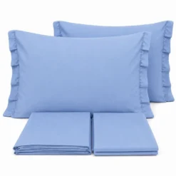 Completo Lenzuola Volant Joli Azzurro Singolo