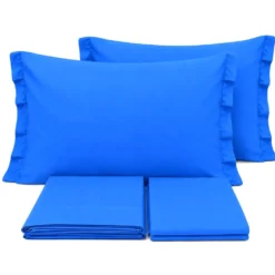 Completo Lenzuola Volant Joli Blu avio Singolo