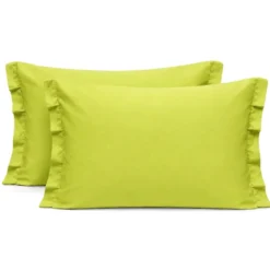 Completo Lenzuola Volant Joli Verde esotico Singolo