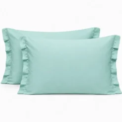 Completo Lenzuola Volant Joli Verde acqua Matrimoniale