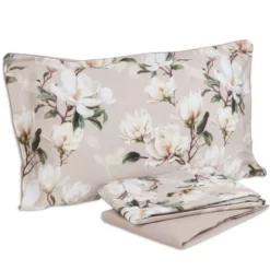 Completo Letto Raso di cotone Lavinia Beige Matrimoniale