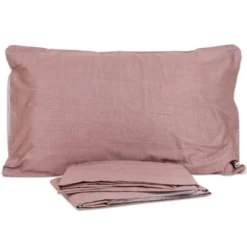 Completo Letto Raso di cotone Mikado Rosa Matrimoniale