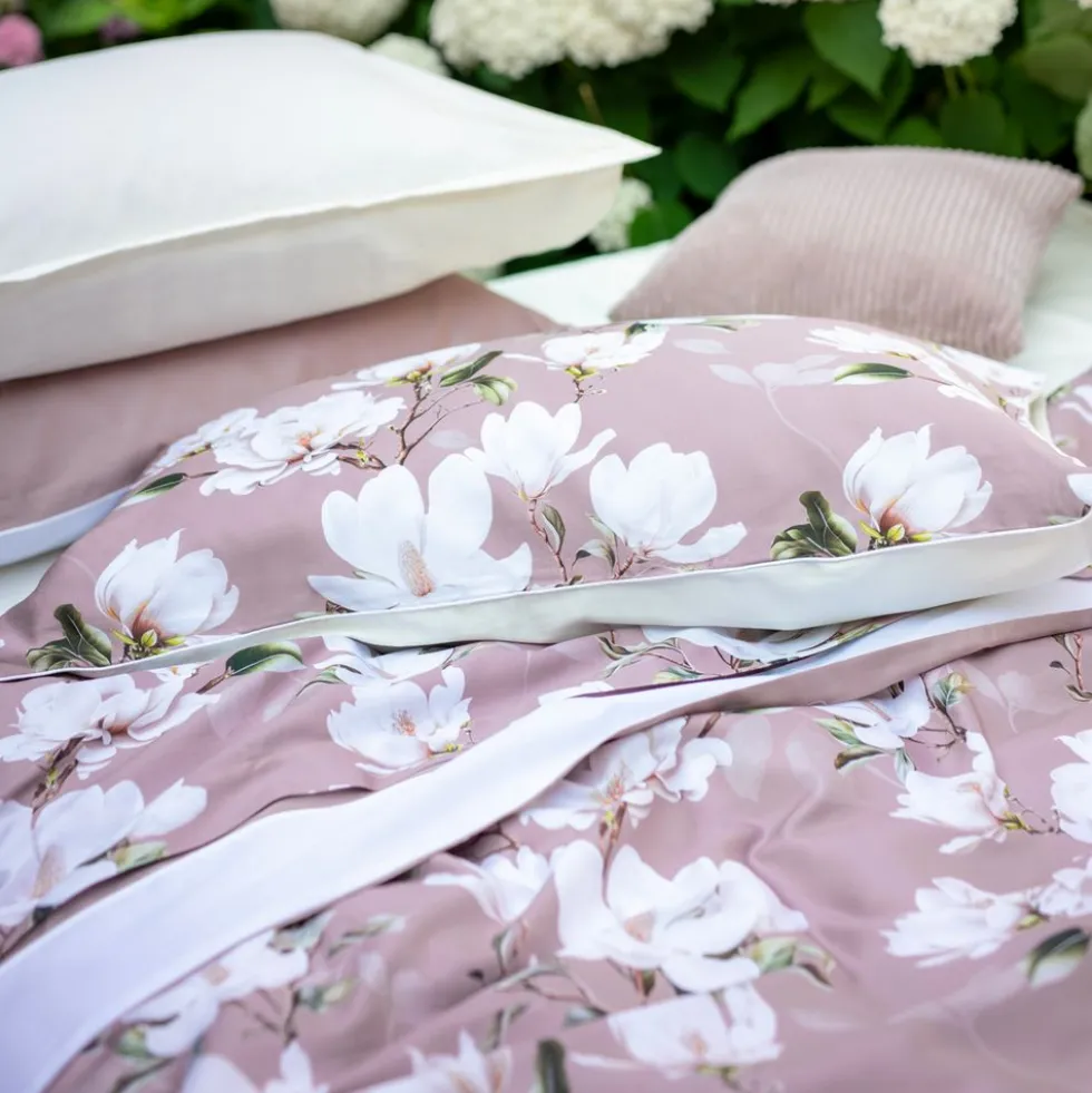 Completo Letto Raso di cotone Lavinia Rosa Matrimoniale