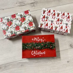 Confezione 6 palle natalizie aghi di pino diametro 8 cm con scatola