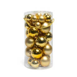 Confezione 50 Palline Natalizie Oro