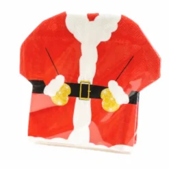 Confezione 15 tovaglioli Sagomati Babbo Natale cm 33 x 33
