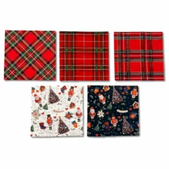 Confezione 20 tovaglioli Tartan disegno 1 cm 33 x 33