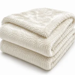 Coperta ecopelliccia Angy panna singola 160 x 210