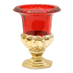 Coppa Oro/Rosso in Vetro