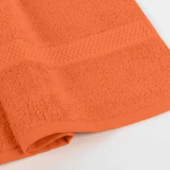 Coppia Asciugamani Caleffi in spugna Minorca Arancio