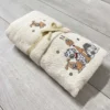 Coppia asciugamani Cani ricamati panna
