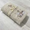 Coppia asciugamani Cani ricamati tortora