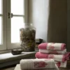 Coppia asciugamani CREOLE Balza Corallo Beige/Lampone
