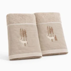 Coppia asciugamani CREOLE profilo Lino Ortisei Beige