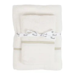Coppia asciugamani CREOLE profilo Lino Panna-Beige
